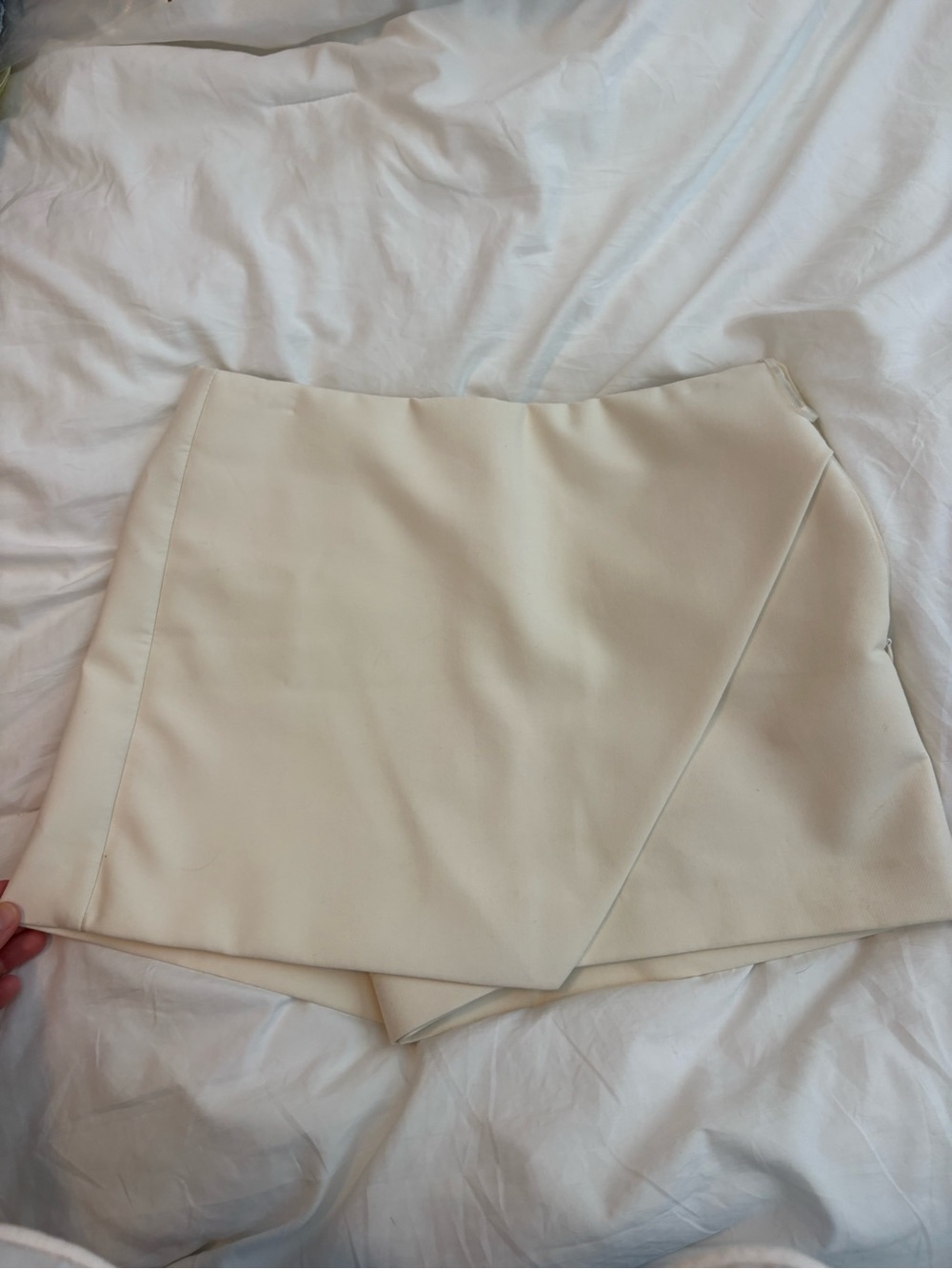 Zara Cream Wrap Skort
